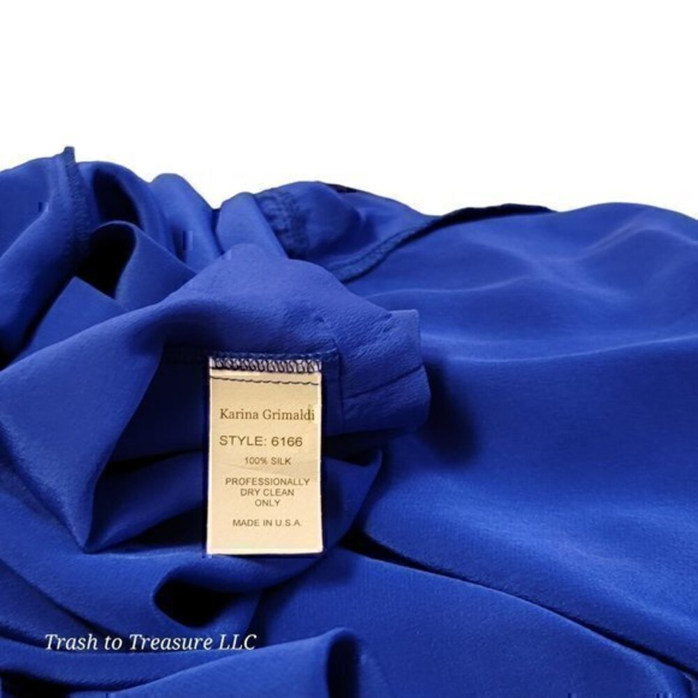 Silk Romper Karina Grimaldi Blue L - Picture 12 of 13